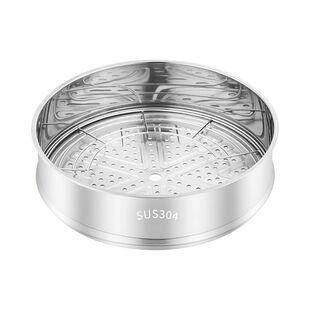 304不锈钢炒锅专用蒸笼加高厨房炒菜防溢筐家用蒸屉隔水蒸架蒸盘