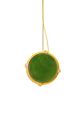 天然碧玉冰绿蛋面纯银镶嵌款手链吊坠戒指耳钉套装 女款玉石饰品