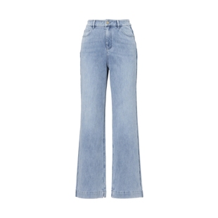 ELSEWHERE珂思【商场同款】水洗牛仔裤女阔腿自然腰春新款