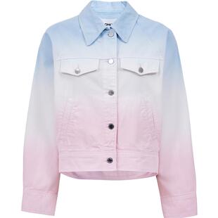 ONLY2026春季新款渐变设计水洗宽松翻领插肩袖长袖牛仔外套女