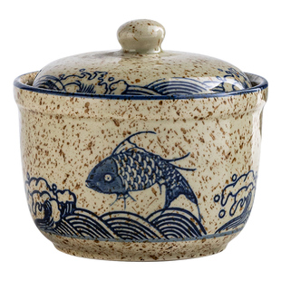 日式调味罐带盖勺盐糖罐辣椒油罐陶瓷调料盒家用陶罐套装