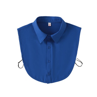 多功能假领子蓝色衬衫领男女百搭西服西装领节约领职业4S打底假领