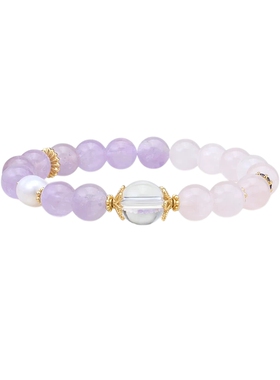 阿吉豆手链女时尚方解石水晶手串