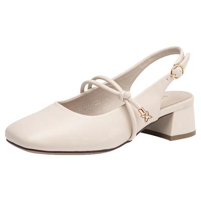 大东官方正品仙女风凉鞋包头粗跟