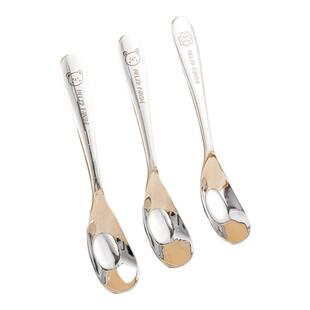 316L不锈钢元宝勺子宝宝吃饭专用儿童餐具学吃训练自主进食勺叉