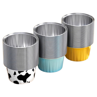 空气炸锅锡纸碗铝箔可重复家用烤箱蛋糕烘焙模具小锡纸盒杯盘