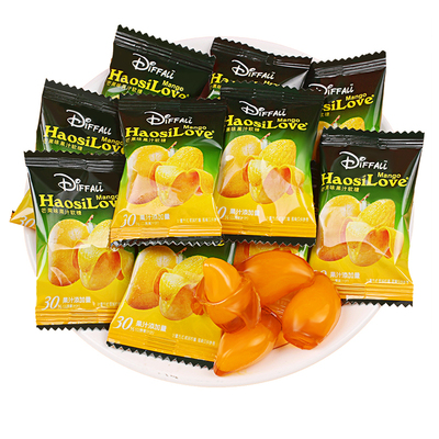 剥皮芒果软糖散装夹心果汁橡皮糖