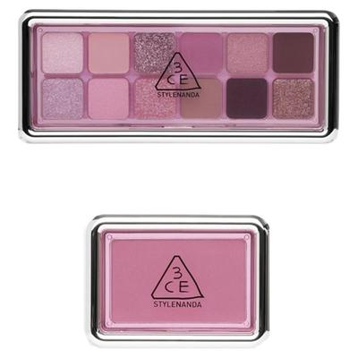 日常淡妆杏粉盘~3CE眼影12色盘粉色多色系2025年新款化妆师专用女