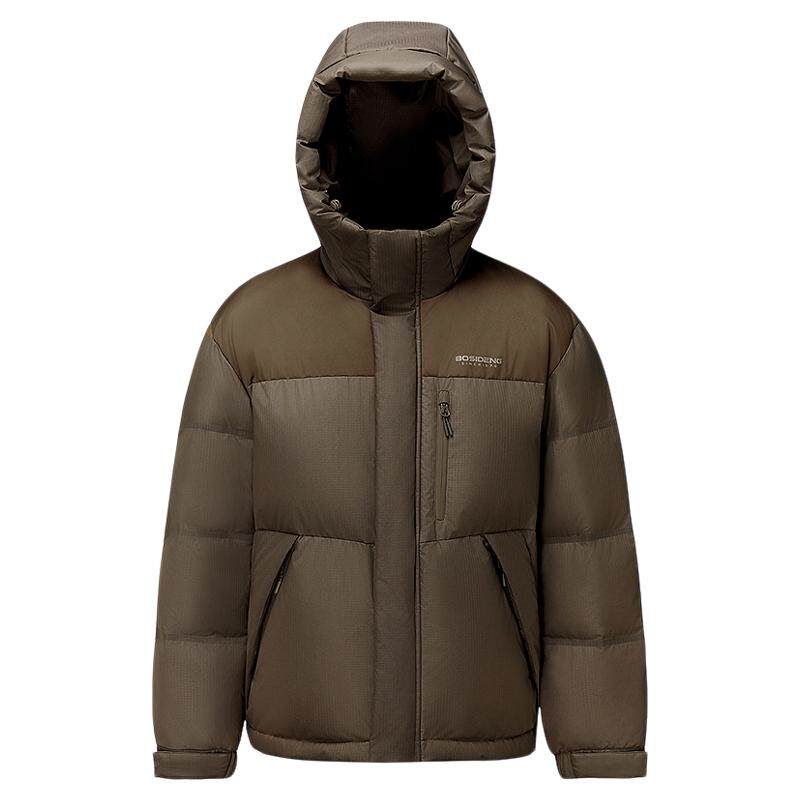 波司登2025冬新款羽绒服男时尚休闲科技轻量工装外套短款连帽