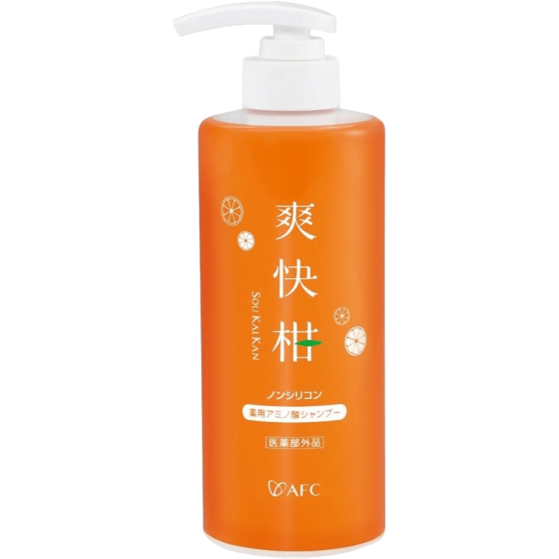 日本代购AFC爽快柑氨基酸洗发露无添加植物温和洁净呵护头皮发丝