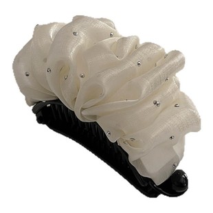 FUNCOCO｜简便好用~星光云朵蓬蓬纱发量多大号马尾发夹横夹气质女