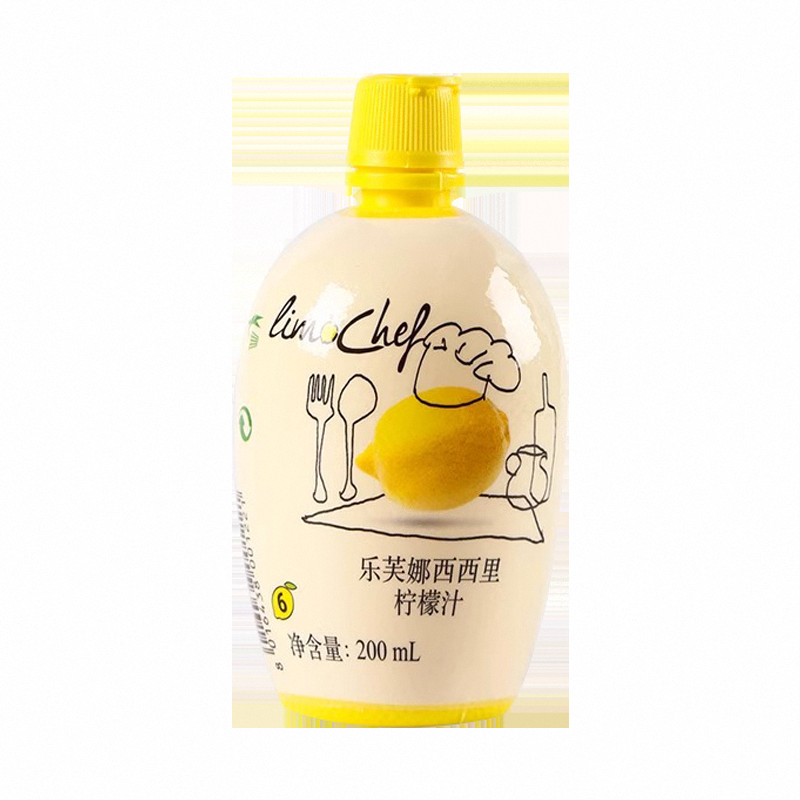 乐芙娜西西里黄柠檬汁浓缩原汁蛋糕烘培专用奶茶饮料去腥200ml瓶
