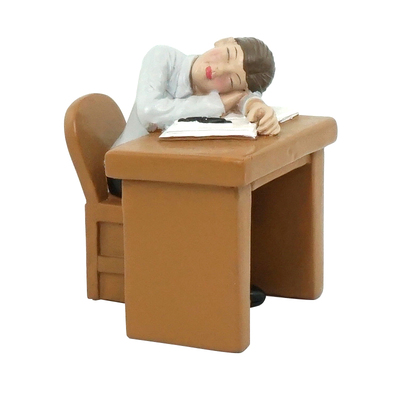 睡觉的学生心理沙具场景模型摆件