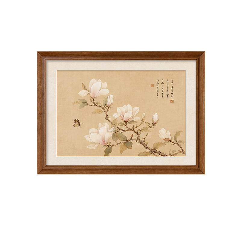 【新中式风】玉兰花客厅装饰画