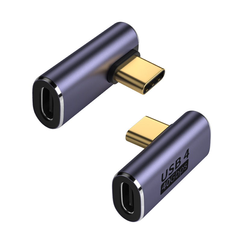 USB4全功能Type-C直转弯转接头