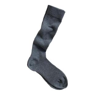 purpleguys灰色小腿袜子女纯棉ins潮百搭竖条纹春秋款压力堆堆袜