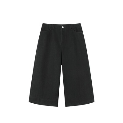 TGNS阔腿遮肉显瘦百搭八分牛仔裤