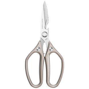 日本进口剪刀厨房专用大号食物剪鱼鸡骨头烤肉家用强力不锈钢剪子