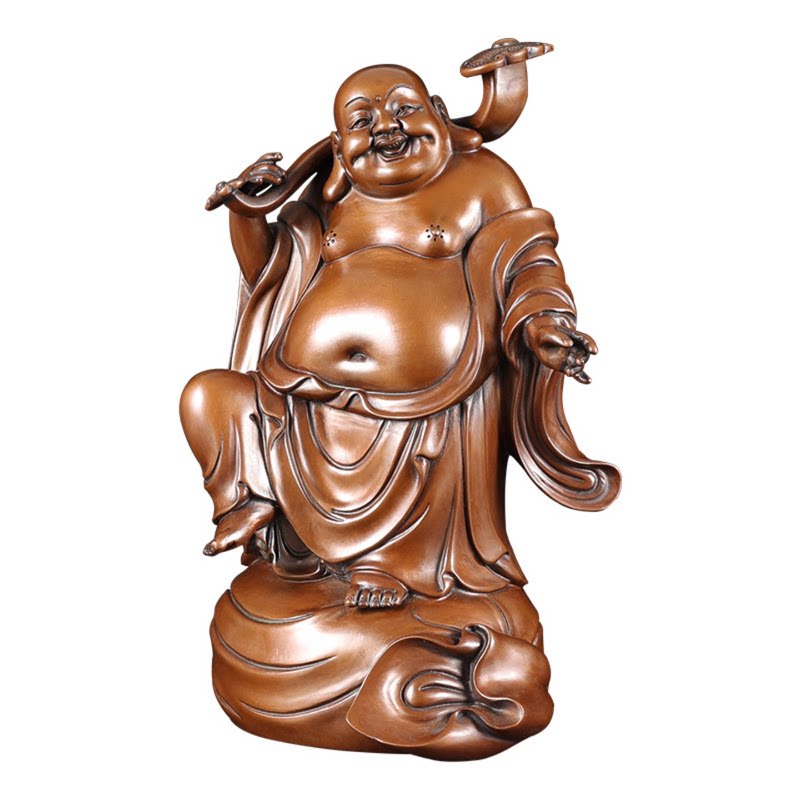 纯铜弥勒佛如意布袋摆件