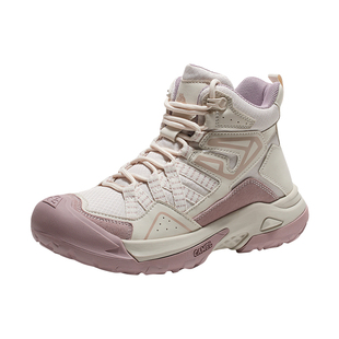 骆驼女鞋2026秋季新款马丁靴户外短靴女运动鞋高帮登山防滑徒步鞋