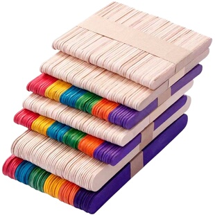 雪糕棒冰棍棒棒冰木棒冰激凌棒DIY手工材料木条彩色木板建筑模型