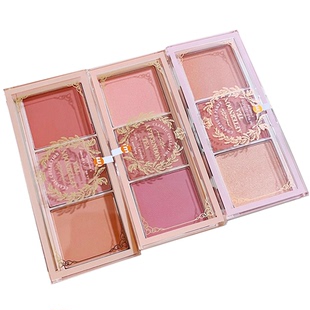 immeme下午茶三色腮红盘高光收缩膨胀色腮红女腮紫多色盘新色号