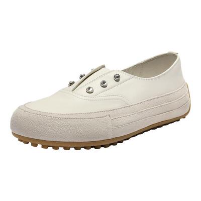 百丽厚底小白板鞋帆布鞋女春夏新款免系带运动休闲鞋子B2730CM5