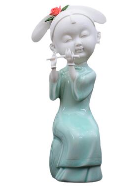 陶瓷仕女摆件明清古典人物美女