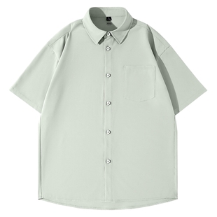 班尼路原纱防晒衬衫男款夏季户外休闲透气短袖衬衣宽松翻领外套A