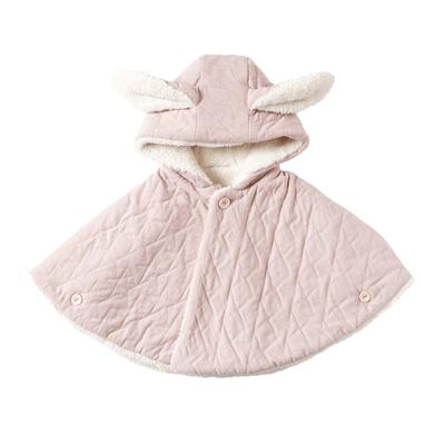 日本斗篷冬季婴儿连帽加绒披风