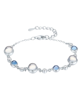 周六福S925银玉髓手链女