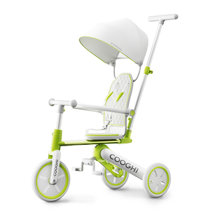 酷骑K4儿童三轮车脚踏车1到5岁平衡宝宝手推车遛娃神器周岁礼物