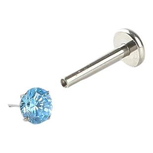 钛合金内螺旋耳钉爆闪螺纹防过敏养耳洞女耳蜗耳骨钉钛钢耳饰