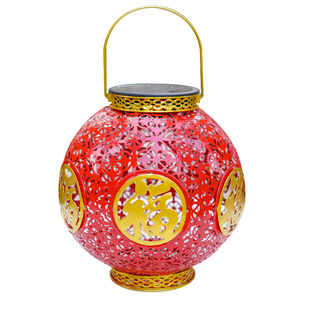 2026新款太阳能红灯笼新年春节大门口挂树灯笼户外家用阳台装饰灯