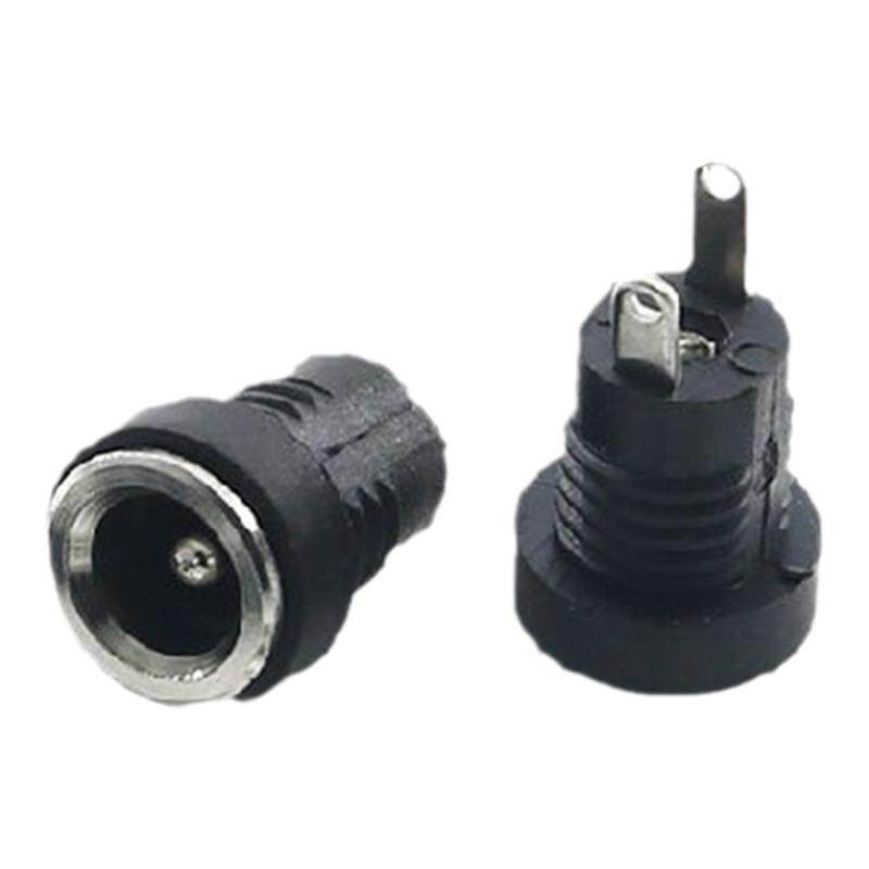 DC-022B螺纹DC电源插座 5.5*2.1mm2.5大电流圆形公母插接口充电座