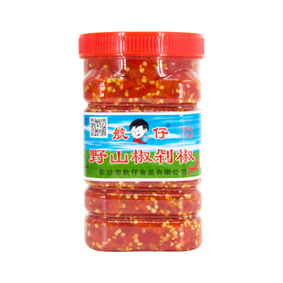 湖南特产调料 航仔乡里剁椒酱1.1kg 手剁碎辣椒 拌粉拌面鲜辣椒