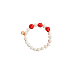 珠光多彩瓷手串三合朱砂2026年赤马红羊年太岁化北京法物原珠改编