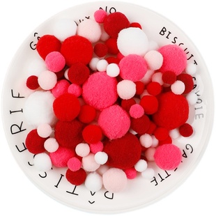 渐变色混装高弹彩色小毛球diy儿童创意手工毛绒球饰品材料配件