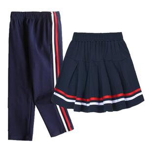 校服裤子小学生幼儿园运动裤临平崇贤一二小学男女童红白条校裤