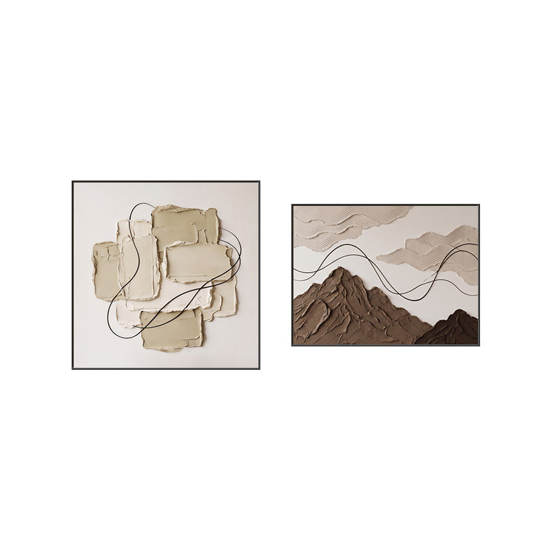 现代抽象砂岩组合装饰画