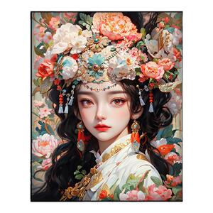 高清70色数字油画diy人物油彩画