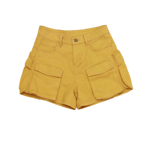 哟酷酷 (落日骑士)春夏季小众设计感美式复古休闲短裤女工装裤女