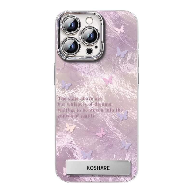 冰川蝴蝶适用于小米15手机壳卡通红米k80至尊版Redmik70/60/50新款note14/13/12turbo4全包civi5pro镜头膜