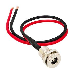 DC099带线5.5*2.1/2.5mm母座焊接电源插座大电流金属公母头12V24V