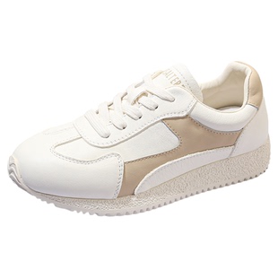 【内里羊皮】头层牛皮阿甘鞋女厚底百搭休闲德训老爹鞋皮面女板鞋