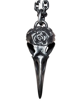 原创乌鸦吊坠骷髅项链