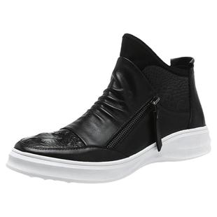 2025秋冬时尚男鞋高帮潮鞋男士休闲鞋韩版潮流高帮鞋百搭高邦鞋子