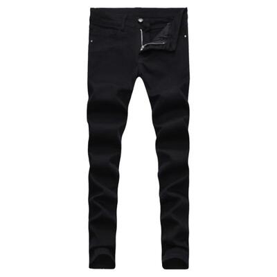 黑色牛仔裤男士欧美简约休闲百搭