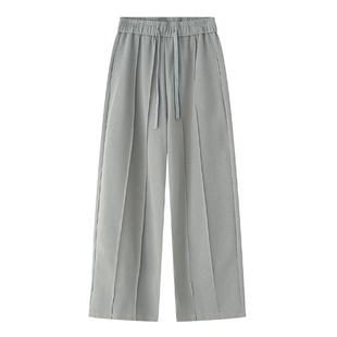 FFMR 垂感立体夏季休闲裤子男款大码宽松直筒灰色男裤运动卫裤男