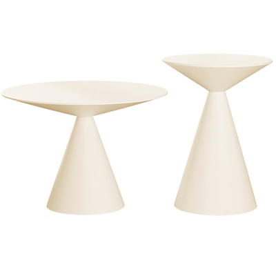 奶油风茶几铁艺边几组合